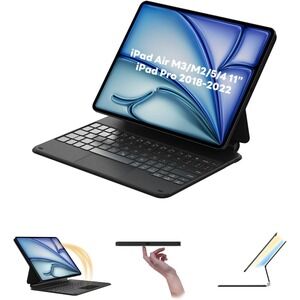 EIP Keyboard Case for iPad Pro 11" &‎ iPad Air 11" with Backlit Touchpad & Hinge